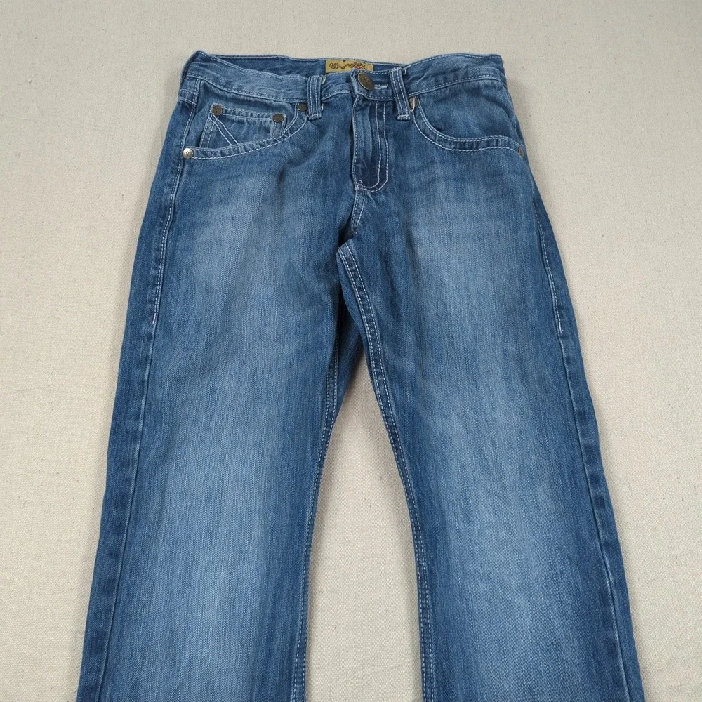 Wrangler Jeans Mens 28x30 Blue 20X Vintage Boot Cut Western Cowboy Rodeo